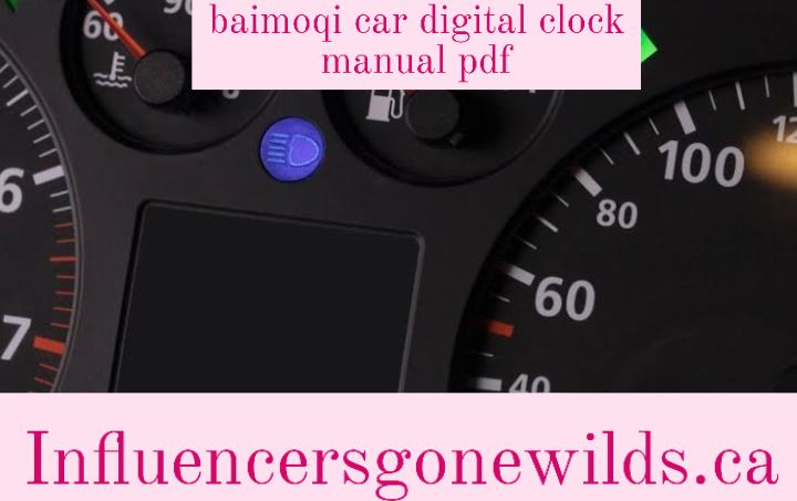 baimoqi car digital clock manual pdf