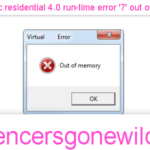 hvac-calc residential 4.0 run-time error '7' out of memory