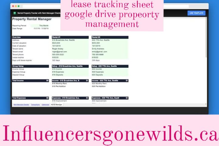 lease tracking sheet google drive propeorty management